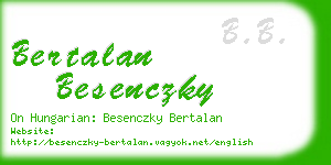 bertalan besenczky business card